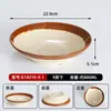 Cuenco Rústico Estilo Retro de Melamina, Plato Tradicional para Hot Pot de Chongqing, Cuenco para Platos, Cuenco para Vino, Cuenco de Cerámica Imitación Porcelana, Vajilla Sencilla