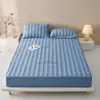 Funda de Cama Rellena de Soja Amigable con la Piel Clase A Cubierta de Colchón Personalizada Transfronteriza Cubierta de Cama Antideslizante Acolchado de Panal Cubierta de Cama de Media Cobertura