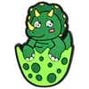 Serie de Dinosaurios Pequeños de Dibujos Animados Tamaño Pequeño Plano PVC Goma Suave Adhesivo Zapatos de Agujeros Transfronterizos Imán para Refrigerador Accesorios de Adorno DIY