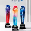 Troféu de cristal criativo, troféu de madeira, prêmio para funcionários de destaque, item comemorativo, envio expresso no mesmo dia, gravação gratuita