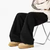 Calças Casuais Masculinas Estilo Americano Marca Tendência Calças de Perna Larga Retas Largas Estilo Outono e Inverno Corte Tridimensional Calças Masculinas Versáteis