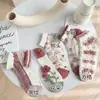 Calcetines Zhuji Calcetines de Cristal para Mujer Seda de Vidrio Tulipán Rosa Calcetines Cortos Encaje Lindo Calcetines Transparentes para Tobillo