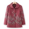 Abrigo de mamá Primavera y Otoño nuevo abuela de mediana edad y anciana primavera solapa top holgado ropa de primavera para ancianas ropa de estilo occidental