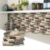 Encantadores Adhesivos para Azulejos con Patrón de Mármol Imitación y Forma Irregular para Cocina y Baño del Hogar, Adhesivos de Pared Impermeables y a Prueba de Aceite, Adhesivos Decorativos para Sala de Estar