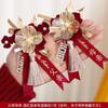 Corsage de Boda Familia del Novio Padres Padrino Dama de Honor Clase Alta Exquisito Set Completo Boda Broche Rojo