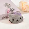 Chaveiro Pingente Criativo de Desenho Animado Anime Cravejado com Diamantes para Bolsas de Mulheres e Chaves de Carro, Gato Kaide