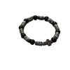 Pulsera Cruzada de Piedra Biliar Negra Estilo Frío Oscuro para Hombres Pulsera de Alto Nivel Pulsera de Diseño de Nicho Hip-Hop de Moda para Mujeres