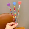 Llavero de Cuerda Trenzada Nudada con Cuentas Hecho a Mano Color Caramelo Coreano Lanyard Colgante de Bolso de Moda Creativo Lote