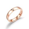 Anel de Diamante de Aço Titânio Nicho Estilo Coreano que Não Desbota para Mulheres Anel Liso Brilhante Anel Simples de Casal Joias Atacado