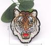 Adesivos de pano bordados desenhos animados animal patch emblema acessórios de vestuário adesivos decorativos cabeça de tigre bordado carimbo atacado