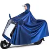 Poncho impermeável genuíno, ultra macio, ultra espesso, tamanho extragrande, comprimento estendido, capa de chuva para motocicleta para uma ou duas pessoas, poncho de chuva alargado para veículo elétrico