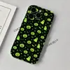 Fondo negro verde fluorescente funda de teléfono temática de Halloween aplicable a múltiples modelos venta caliente transfronteriza película con estampado de calabaza fantasma