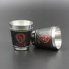 Fornecimento de Fábrica 1-6oz Portátil Aço Inoxidável Copo de Vinho para Destilados Camping Metal Vinho Copo de Viagem ao Ar Livre com Conjunto de Copos