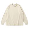 Camiseta americana de manga longa 230g de algodão pesado, masculina e feminina, manga longa, primavera e outono, cor sólida, gola redonda, marca maré, camisa básica
