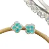 Pendientes de Botón de Trébol de Cuatro Hojas de la Suerte con Diamantes Completos de Alta Calidad para Mujer Pendientes de Flor de Trébol de Cuatro Hojas de Circonita Exquisitos de Lujo Ligero 2026 Nuevo Más Vendido