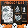 Adesivos de Parede Fantasma Morcego Tridimensional para Halloween Adesivos de Decoração de Atmosfera de Halloween Autoadesivos Impermeáveis Removíveis Adesivos de Parede
