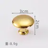 902 Armário Simples para Roupas Maçaneta de Gaveta Redonda de Aço Inoxidável Maçaneta Europeia Cogumelo Porcelana Branca Preta Furo Único