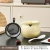 Contenedor de Grasa de Cerdo Olla de Aceite de Cocina Tarro Cerámico para el Hogar con Tapa Resistente a Altas Temperaturas Tarro Grande para Aceite de Chile y Condimentos