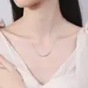 Collar Fragmentado de Plata de Ley 925 para Mujer, Estilo Nuevo con Diseño Único, Cadena para Clavícula, Estilo Minimalista, Joyería de Plata Elegante de Nicho