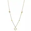 Collar Recortado de Trébol de Cuatro Hojas para Mujer Chapado en Oro de 18 Quilates Diseño de Clip de Cuentas Cadena de Clavícula Elegante de Gama Alta Popular No se Desvanece