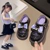Zapatos de Cuero para Niñas Zapatos de Princesa Zapatos Individuales 2026 Nuevos Primavera y Verano Suela Suave Infantiles Kuromi Zapatos Pequeños de Cuero con Lazo Modernos