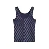 Regata básica slim fit de bolinhas, top moderno e elástico, camisola curta versátil slim fit de gola redonda para o outono de 2026