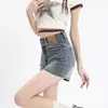 Verão 2026 Novo Vintage Plus Size 5XL Cintura Alta Emagrecedor Linha A Hot Pants para Mulheres, Shorts Jeans Finos de Perna Larga