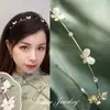 Livro Vermelho Pequeno Pedra Olho de Gato Strass Liga Estilo Coreano Pérola Fina Faixa de Cabelo Moda Faixa de Cabelo para Lavar o Rosto Presilha de Cabelo Acessórios de Cabelo Transfronteiriços