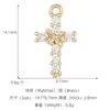 Colgante de Cruz Estilo Retro Chrome Hearts Colorido con Pedrería de Diamantes de Imitación Corazón Llave Llavero Accesorios para Joyería Hechos a Mano DIY Venta al por Mayor