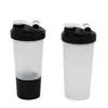 Copo de Agitar 400ml Copo Fitness Copo Misturador de Milkshake Masculino Feminino Portátil com Compartimento para Pó