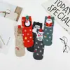 Meias Femininas de Cano Médio com Estampa de Papai Noel, Flocos de Neve e Veados para Outono e Inverno, Algodão Transfronteiriço, Meias Modernas, Atacado