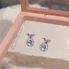 Collares y Pendientes Serie Océano, Lujo Ligero Nicho Diseño de Alta Gama, Cadena para Clavícula, Pulsera de Temperamento Exquisita y Dulce