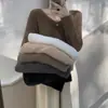 Estilo perezoso suéter corto suave de cuello en V para mujer primavera otoño invierno prenda interior ajuste ceñido imitación visón terciopelo tejido de punto base top