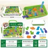 Juego de Almacenamiento de Arena para Juguetes Infantiles Transfronterizo Pastel Traje de Helado Femenino Maleta Moldes de Arena de Cuarzo Arena de Colores Moldeable Juguetes