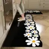 Alfombrilla Linda para Piso de Cocina del Hogar, Nueva Alfombrilla Estilo Chino Absorbente de Aceite para Estufa, Resistente a la Suciedad, Absorbente de Agua, Alfombrilla Antideslizante de Tierra de Diatomeas, Felpudo