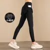 Calça de Yoga Slim Fit Falsa de Duas Peças para Mulheres 2026 Novo Estilo Calças de Treino de Cintura Alta com Forro de Lã Emagrecedoras Levanta Bumbum Calças de Corrida Fitness