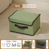 Caixa Organizadora de Tecido Espesso Estilo Gaveta para Casa, para Organizar Roupas e Roupas Íntimas, Dobrável com Tampa, Caixa de Armazenamento Portátil