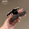Pinza de cangrejo de malla con lazo nuevo y de moda, estilo coreano, popular entre las celebridades de internet, adecuada para cabello fino, hace que el cabello se vea más voluminoso, pinza de tiburón para peinado semirecogido