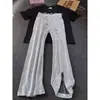 Pantalones Casuales de Rayas Diagonales Estilo Chanel para Hombre, Nuevos Pantalones Largos de Cielo Estrellado Rectos Holgados Estilo Americano para Hombre