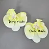 Cabeça de Flor de Orquídea Phalaenopsis Artificial, Textura de Película Impressa em 3D, Buquê Exquisito para Decoração de Casamento e Lembrança