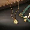 Collar de Perlas de Agua Dulce Natural Estilo Medieval Pintura al Óleo Estilo Colgante Jardín de Monet Cadena para Clavícula Versátil de Moda de Alta Gama