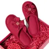 Pantuflas Silenciosas para el Hogar, Pantuflas Rojas Festivas de Dote para Pareja, Pantuflas de Lino para Todas las Estaciones, Estilo Chino para Boda