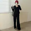 Conjunto casual y versátil para mujer, nueva colección otoño 2026, con una sudadera con capucha y cremallera oversize elegante y cómoda y pantalones