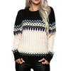 Pop jacquard torcido torção vintage de manga comprida suéter de malha feminino novo Amazon transfronteiriço vestuário feminino