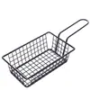 Cesta Retangular para Servir com Alça 26cm x 10cm x 6cm Metal Preto - Rojemac Profissional