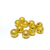 Plata de Ley S925 Chapada en Oro Zirconia Cuentas de Cráter Cuentas Accesorios para Pulseras Diy Cuerda Accesorios para Pulseras Hechos a Mano
