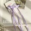 Grampo de Cabelo com Laço Colorido e Renda Acessório para Rabo de Cavalo Lateral Novo Estilo Ins Super Delicado Rosa Acessório de Cabeça Versátil