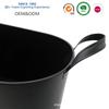 Venta caliente transfronteriza cubo de hierro portátil negro cubo metálico para vacaciones cubo metálico de Navidad decoración metálica de temporada
