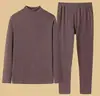 Conjunto de Roupa Íntima Térmica Gola Redonda Outono e Inverno para Homens, Novo Modelo do Fabricante, Roupa Íntima Térmica Dupla Face para Calor e Proteção contra o Frio