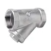 Filtro Tipo Y de Aço Inoxidável 304 Dn50 Rosca Interna Malha de Tubo Rosqueado Válvula de Filtro 316L 6/4 Pontos 1 polegada